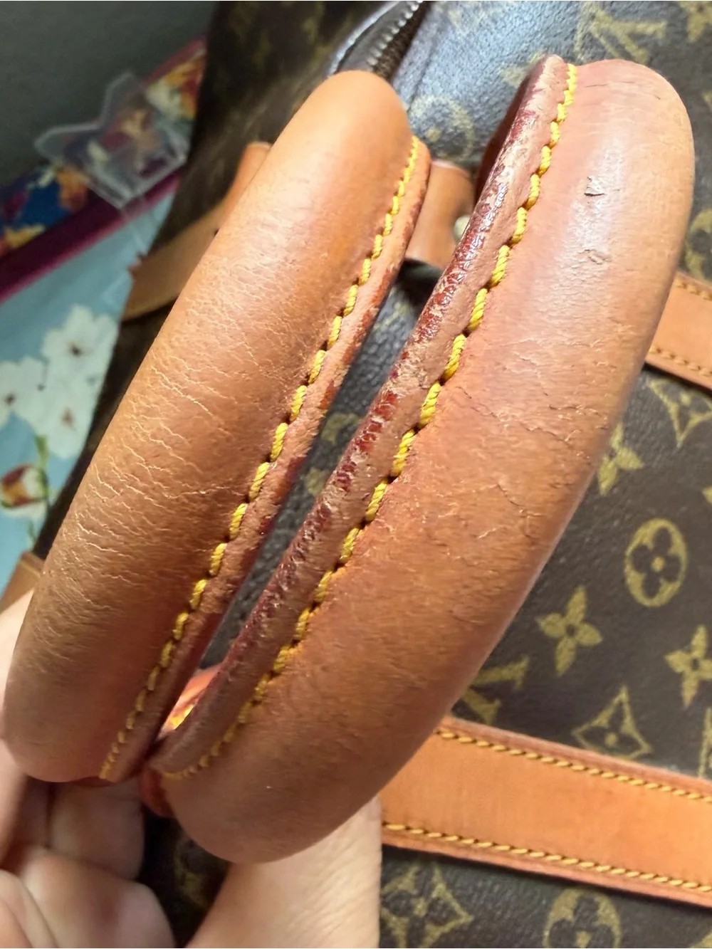 Louis Vuitton Monogram Canvas Keepall-Style 45 Travel Bag in Brown